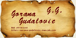 Gorana Gudalović vizit kartica